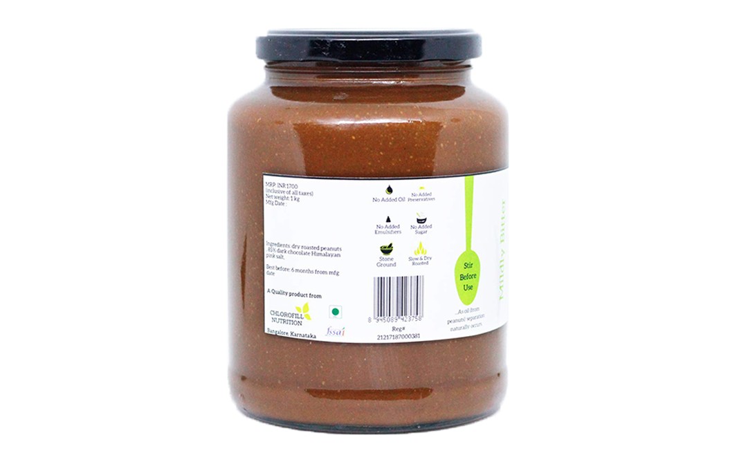 All Over Nuts 85% Dark Chocolate Peanut Butter Creamy   Glass Jar  1 kilogram